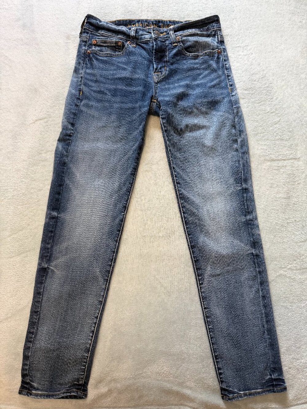 American Eagle Mid Rise Skinny Jeans Women's Size 29x30 Medium Wash Denim